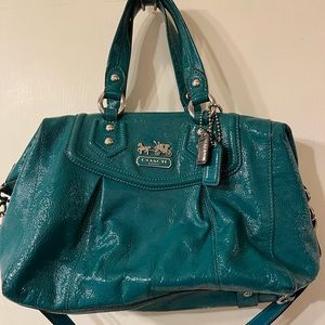 Coach Ashley Jade Emerald Satchel Bag - like new